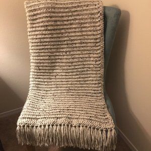 Handmade Crochet Ribbed Heavy Throw Blanket